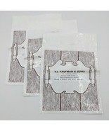 Lot Of (3) Vintage V. J. Kaufman and Sons Arcola Illinois 9&quot;x12&quot; Bags - $8.90