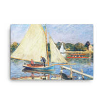 Claude Monet Boat at Low Tide at Fecamp,1881.jpeg Canvas Print - $99.00+