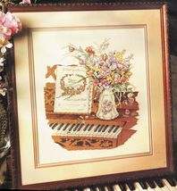 Vintage 1988 Love Songs Paula Vaughan Cross Stitch Music Piano Pattern B... - $12.99