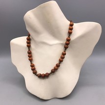 Vintage Wood Bead Necklace - £22.57 GBP