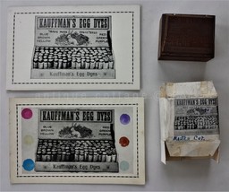Lot Antique Kauffman&#39;s Egg Dyes Master Cut Printing Block &amp;Ad Cards Gap Pa #3 - £68.49 GBP
