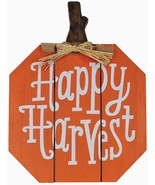 Wooden Pumpkin Yard Sign Rustic Halloween Harvest Day Decor Outdoor Oran... - £21.59 GBP