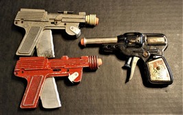 2 Paper pop guns &amp; dart gun 2  Super nu matic jr,  1 red 1 Tan - £19.59 GBP
