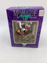 Mistletoe Magic Collection Santa in Sleigh with Toys &amp; Child Christman Ornament - £3.91 GBP