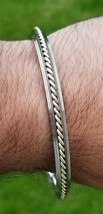 Sikh kara stainless steel twisted brass wires rope kada singh kaur bangle l13 - £21.61 GBP