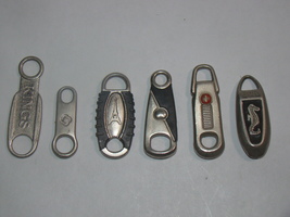 Lot of (6) Assorted Luggage Replacement Zipper Pulls - £7.82 GBP