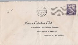 ZAYIX US Cover Korean Catechist Club Detroit machine cancel NATO 0324M0267 - £2.09 GBP