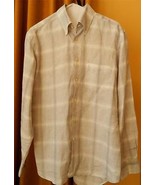 CANALI Dress Shirt Gray White Woven Cotton that feels like linen M - £38.33 GBP