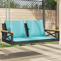 Patio Swing Bench Black, Blue - $150.49