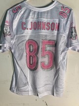 Reebok Women&#39;s NFL Jersey Cincinnati Bengals Chad Johnson White Pink Numbers L - £6.61 GBP