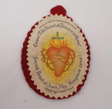 Scapular Medallion League Of Sacred Heart Apostleship Of Prayer Jesus 1936 - £11.47 GBP