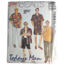 McCall&#39;s 7083 Pattern Men&#39;s Shirt Tank Top Pants and Shorts Z XL-XXL VTG UC - £10.81 GBP