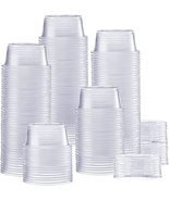 4oz Clear Plastic Cups and Lids - £12.81 GBP