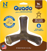 N-Bone Quado Dog Treat BBQ Flavor Average Joe 3 count N-Bone Quado Dog Treat BBQ - £21.82 GBP