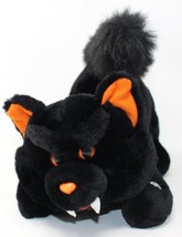 Vintage MTY plush Halloween Black Head spins Vampire Animated Cat Kitten Stuffed - £28.15 GBP