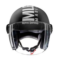 Royal Enfield Open Face MLG Helmet with Clear Visor Matt Black &amp; White - £114.80 GBP