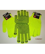 2 Safety Gloves Neon Yellow Traffic Safety Patrol Construction Walking C... - £9.51 GBP