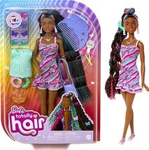 Barbie Totally Hair Doll, Flower-Themed with 8.5-inch Fantasy Hair &amp; 15 ... - £23.14 GBP