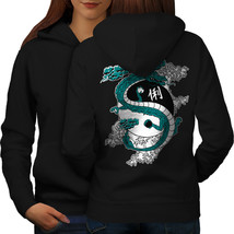 Dragon Asia Art Fantasy Sweatshirt Hoody Asian Myth Women Hoodie Back - $21.99