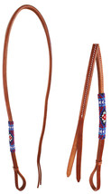 Horse Leather Western Saddle Tack Over and Under Beaded Whip 700RT01-06 - £28.36 GBP