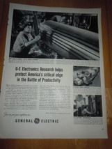 Vintage General Electric Research Print Magazine Advertisement 1952 - £3.93 GBP