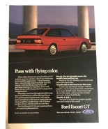 1987 Ford Escort GT Vintage Print Ad Advertisement pa30 - £6.68 GBP