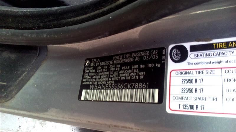 Power Steering Pump Excluding Xi Thru 1/06 Fits 06 BMW 525i 103761800 Item image 3