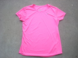 womens nike shirt top dri-fit pull over size medium dri fit pink nwot - $18.00
