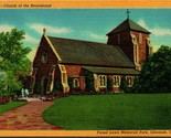 Church of the Recessional Forest Lawn Park Glendale CA UNP Linen Postcard - £3.12 GBP