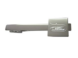 Kiola Designs Silver Toned Etched Tuba Music Instrument Square Tie Clip - £31.44 GBP