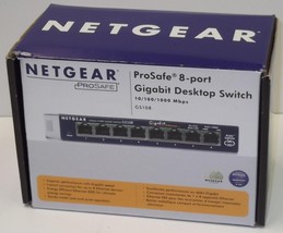 GS108 NetGear - ProSafe 8 Ports External Ethernet fast ethernet router modem hub - £31.57 GBP