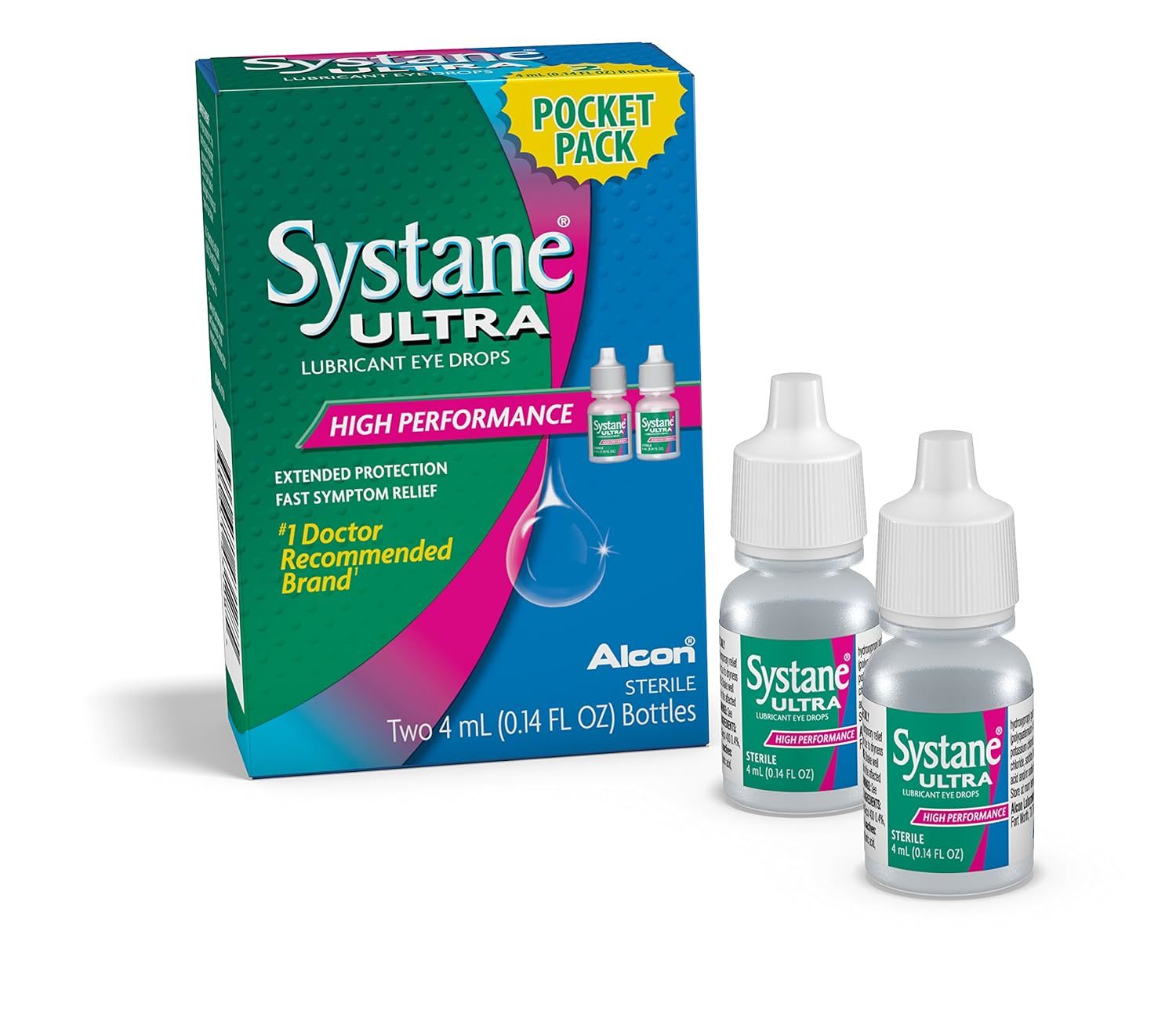 Systane Ultra Eye Drops Lubricant High,Two 4ml bottles, 0.14 Fl. Oz (Pac... - $14.99