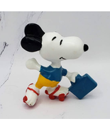 Snoopy Roller Skating with Briefcase Peanuts Toy Figurine - £4.65 GBP