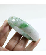 58mm Certified “A” Natural Emerald Green Jadeite Jade Bangle Bracelet a4137 - £364.52 GBP