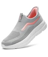 STQ Women’s Slip On Sneakers Orthopedic Comfort Size 8 Light Gray Pink - $497.04 MXN
