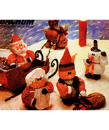 CHRISTMAS HUGACHUM DOLLS SANTA ELF REINDEER SNOWMAN MCCALL 8134 PATTERN ... - £13.54 GBP