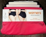 Warner&#39;s ~ Women&#39;s Brief Underwear Panties Polyester Blend 3-Pair (B) ~ ... - $22.02