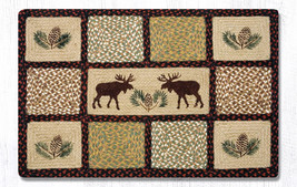 Earth Rugs QP-19 Moose Pinecone Rectangle Quilt Patch 20 Inch X 30 Inch - £45.69 GBP