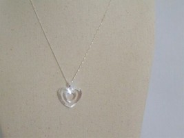 Giani Bernini 18&quot;Sterling Silver Double Heart Pendant Necklace R281 $110 - £34.01 GBP