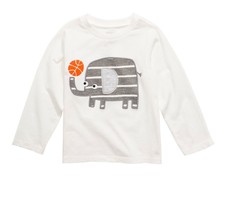 First Impressions Toddler Boys 4T White Elephant Long Sleeve TShirt Top NWT - $8.41