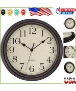 Vintage Style Silent Wall Clock - 12 Inch Analog Clock for Living Room &amp;... - $44.74 CAD