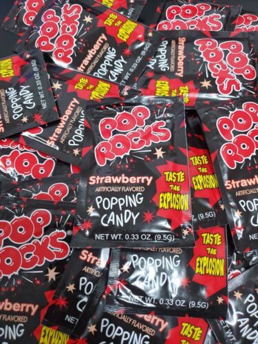 24 Pop Rocks Candy Strawberry 0.33oz Bulk 24 Count Popping Candy - $21.99