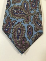 Vintage Van Heusen Silk Tie - Blue, Red, and Brown Paisley Pattern - $14.99