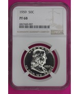 1959 PF 68 Ben Franklin Half Dollar NGC Graded Certified Authentic Slab ... - $3,039.74 MXN