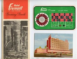 Hotel Fremont Casino Gaming Guide Roulette Card &amp; Postcard Las Vegas Nev... - £29.38 GBP