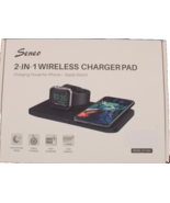 Seneo 2 in 1 Dual Wireless Charging Pad Stand Watch Dock For iPhone iWatch - $244.83 MXN