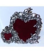 VINTAGE 1991 ARTHUR COURT RABBITS/BUNNIES HEART SHAPED DOUBLE PICTURE FRAME - €47,28 EUR