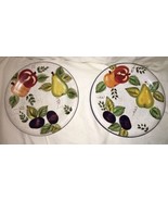 Oneida Vintage Fruit Hand Painted Dessert Plates 8&quot; EUC Multi-colored se... - £12.74 GBP
