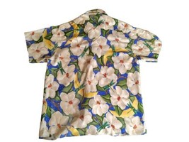 Bayou Wear Mens Shirt Small New Orleans Jazz Fest Hawaiian AOP Floral Beach - £34.80 GBP