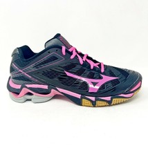 Mizuno Wave Lightning RX3 Black Pink Gray Womens Size 9.5 Volleyball Sneakers - £47.81 GBP